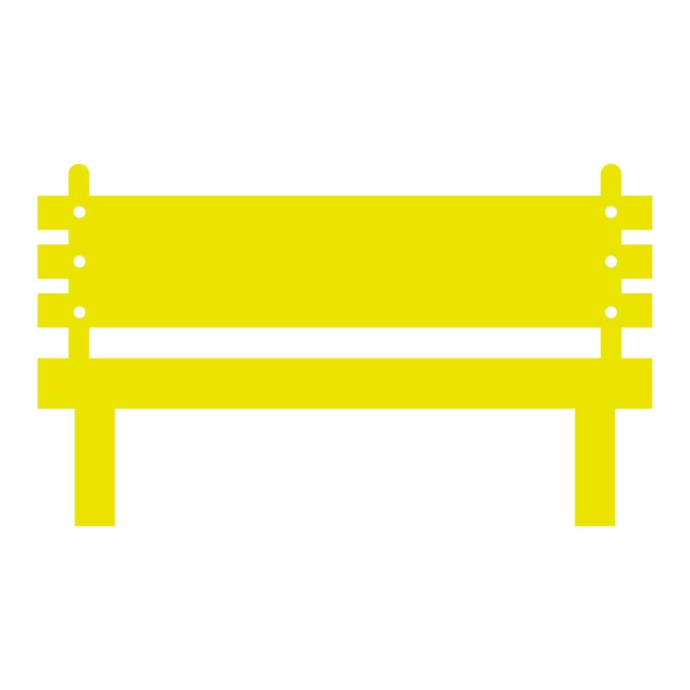 Bench on white background vector