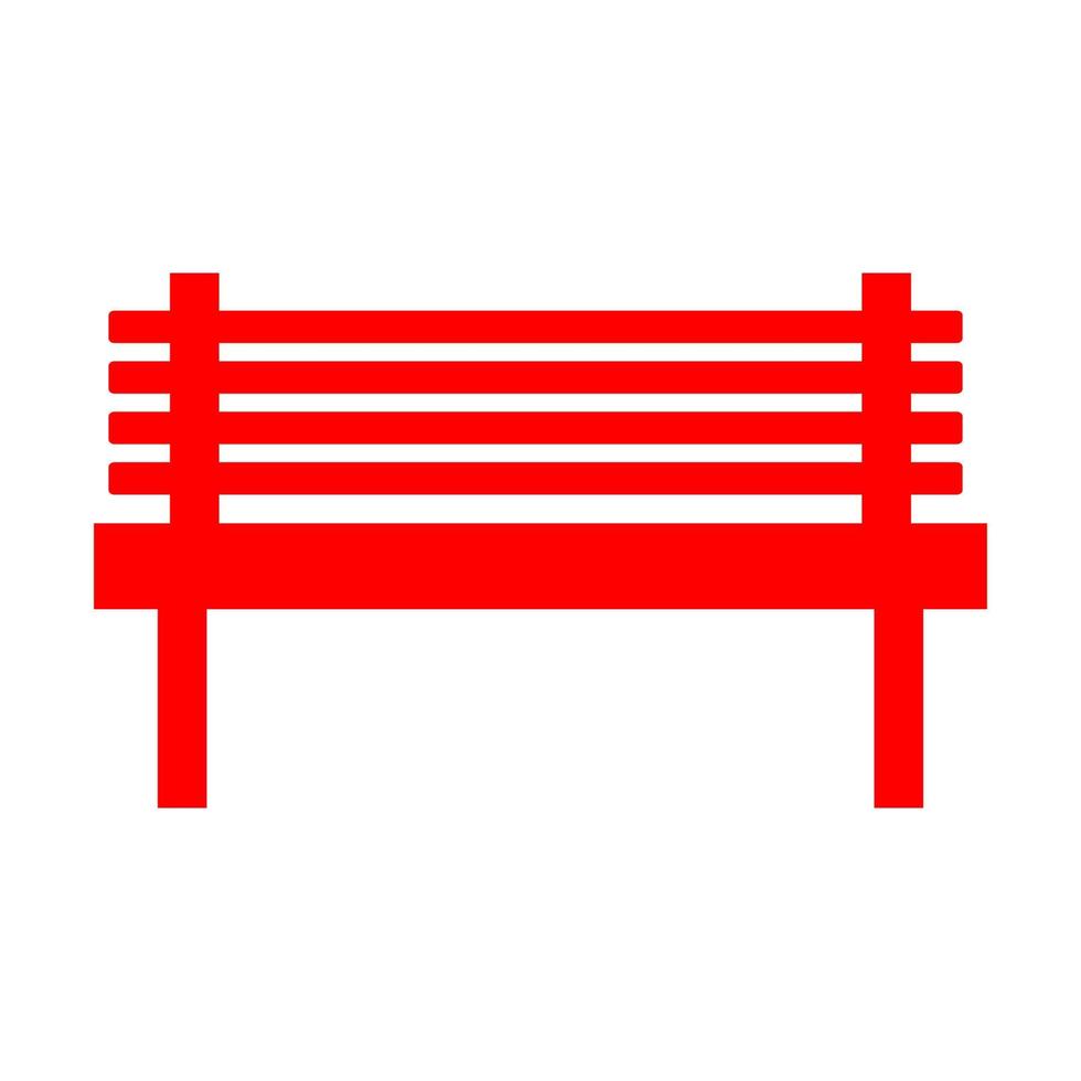 Bench on white background vector