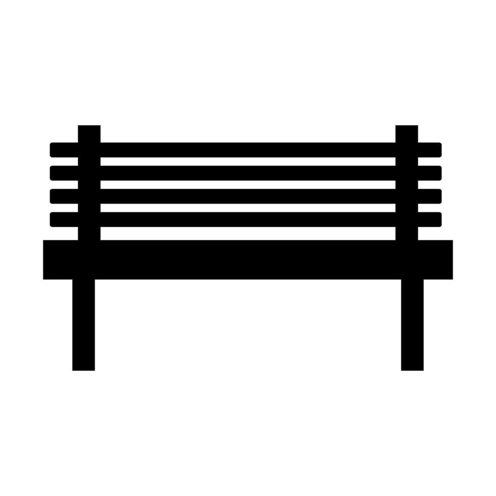 Bench on white background vector