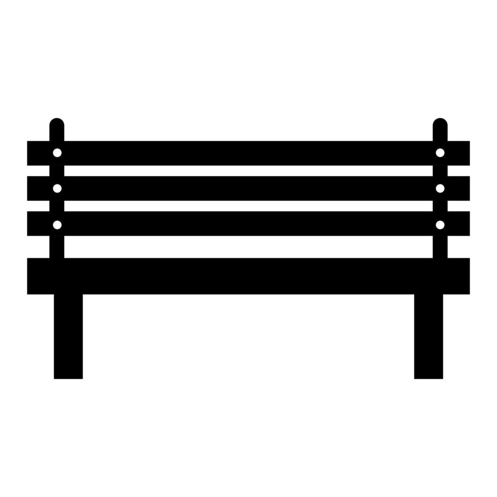 Bench on white background vector