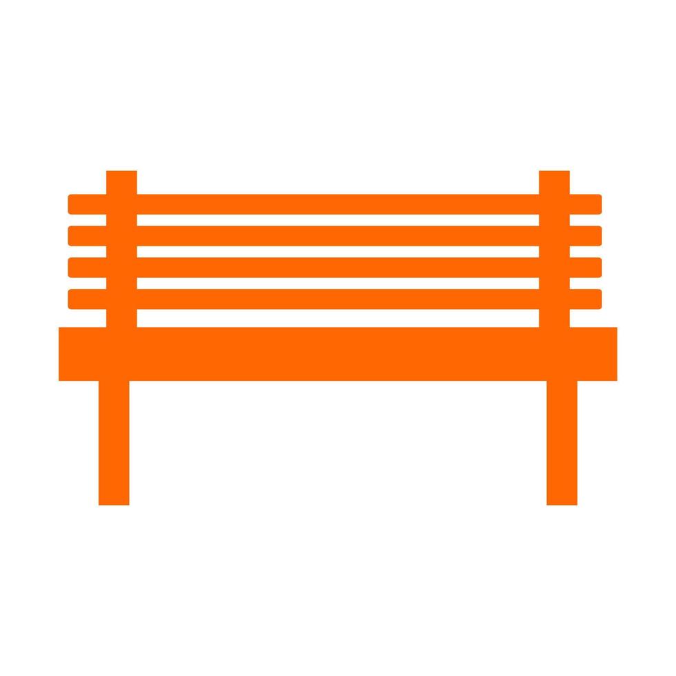 Bench on white background vector