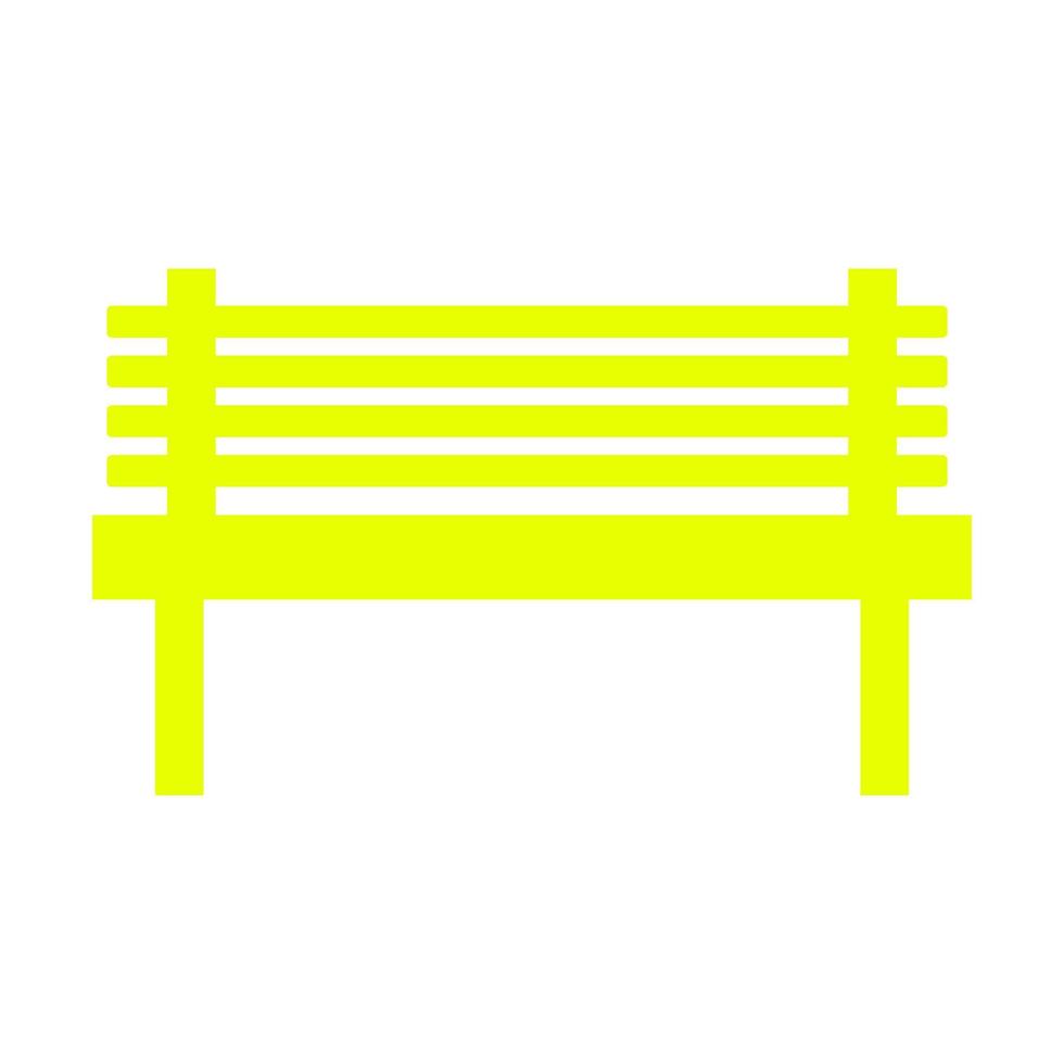 Bench on white background vector