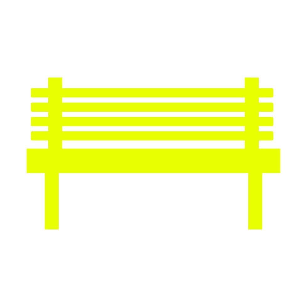 Bench on white background vector