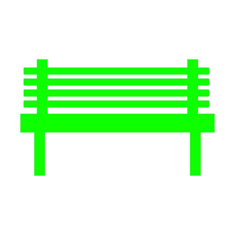Bench on white background vector