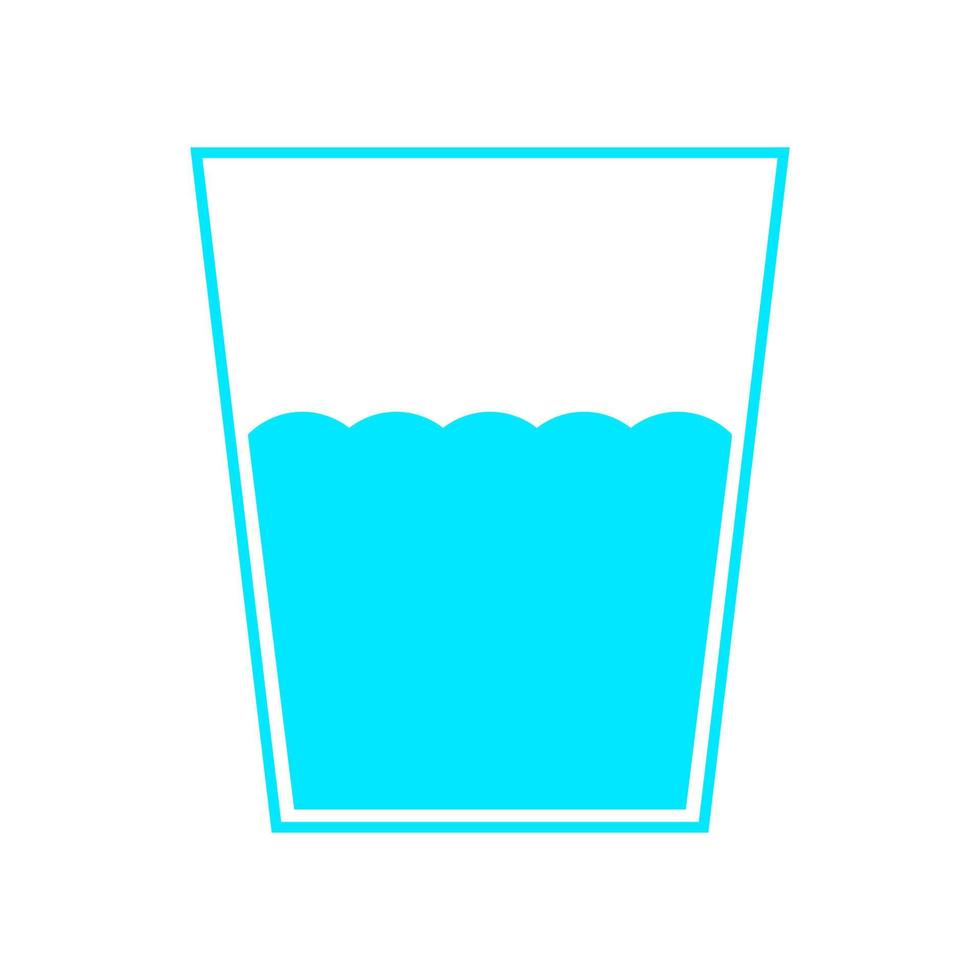 Glass of water on white background vector