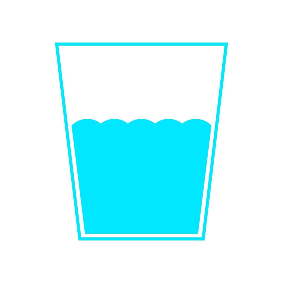 Glass of water on white background vector