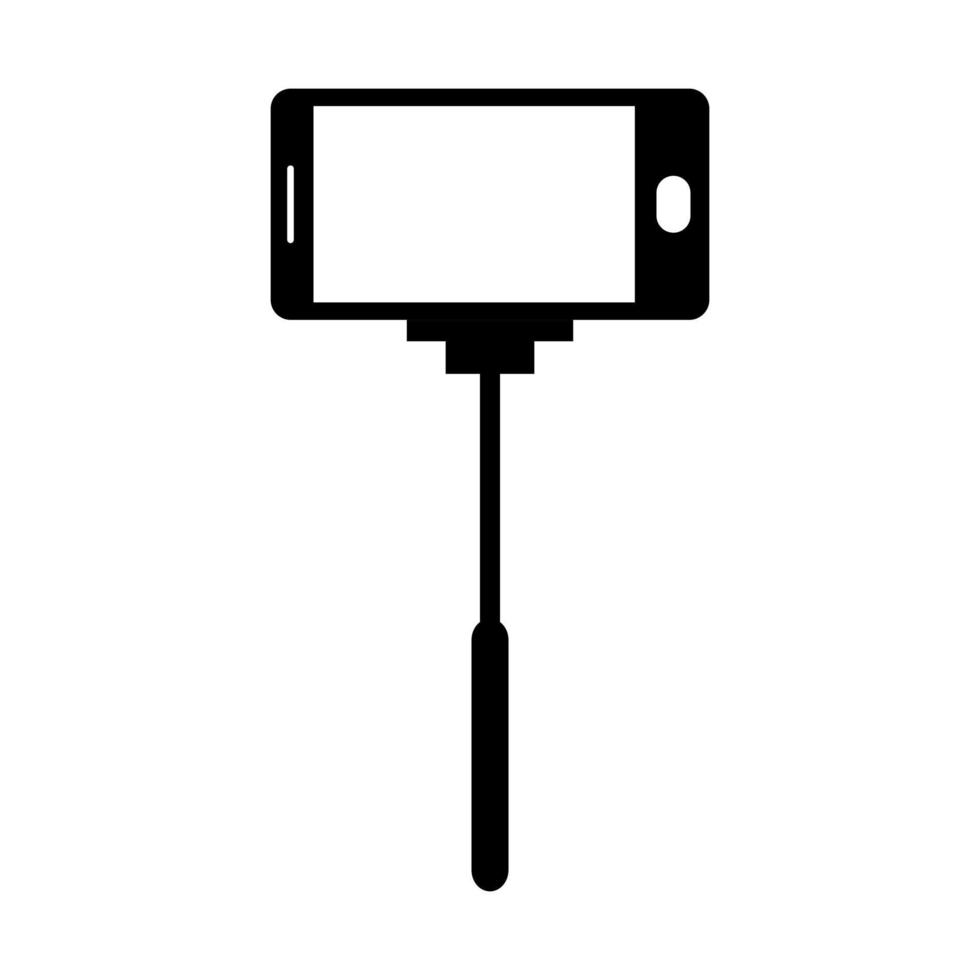 Selfie stick on white background vector