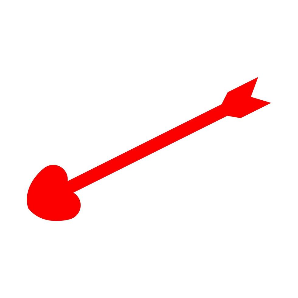 Cupid arrow illustrated on white background vector