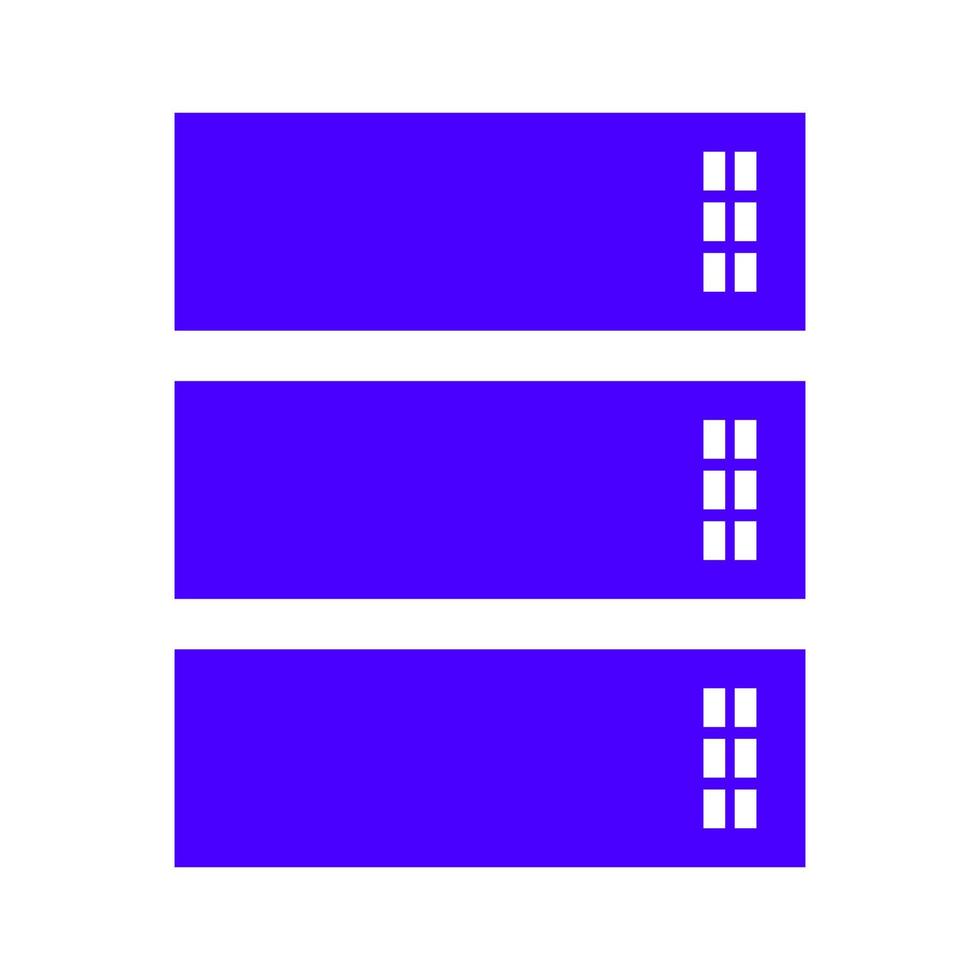 Server illustrated on a white background vector