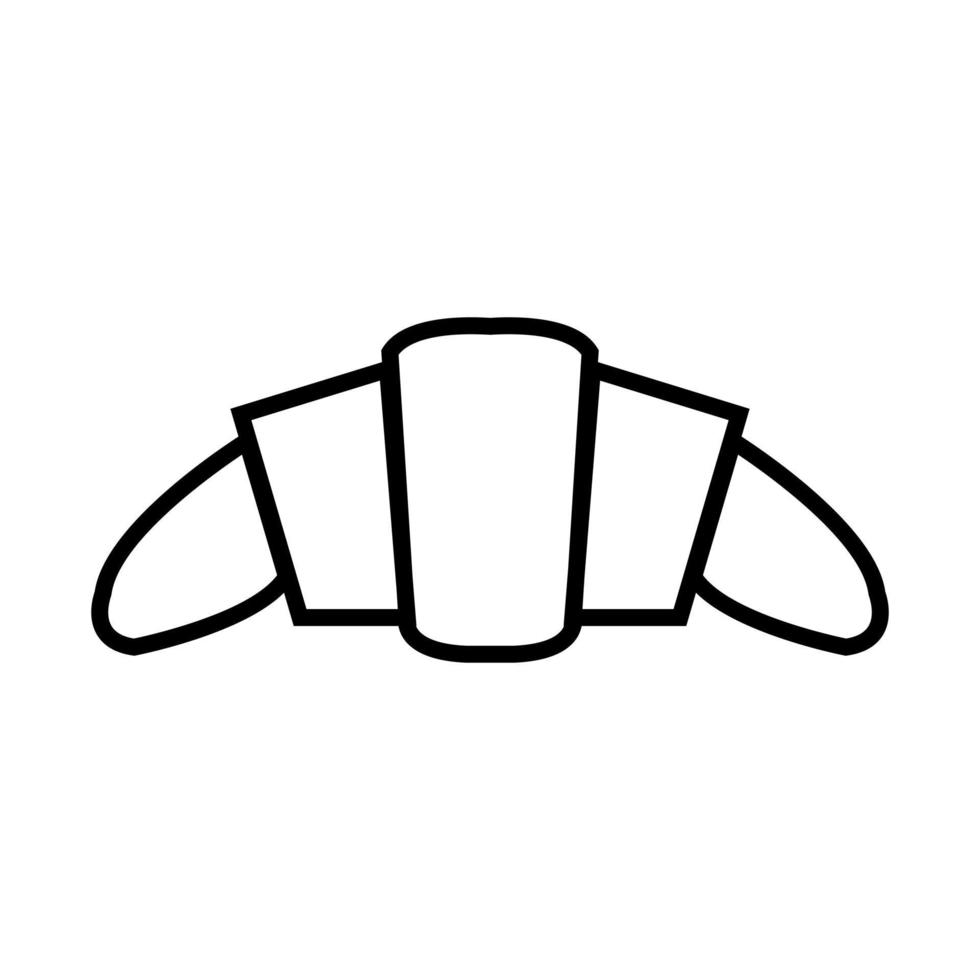 Croissant illustrated on a white background vector