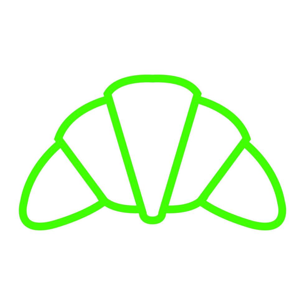 Croissant illustrated on a white background vector