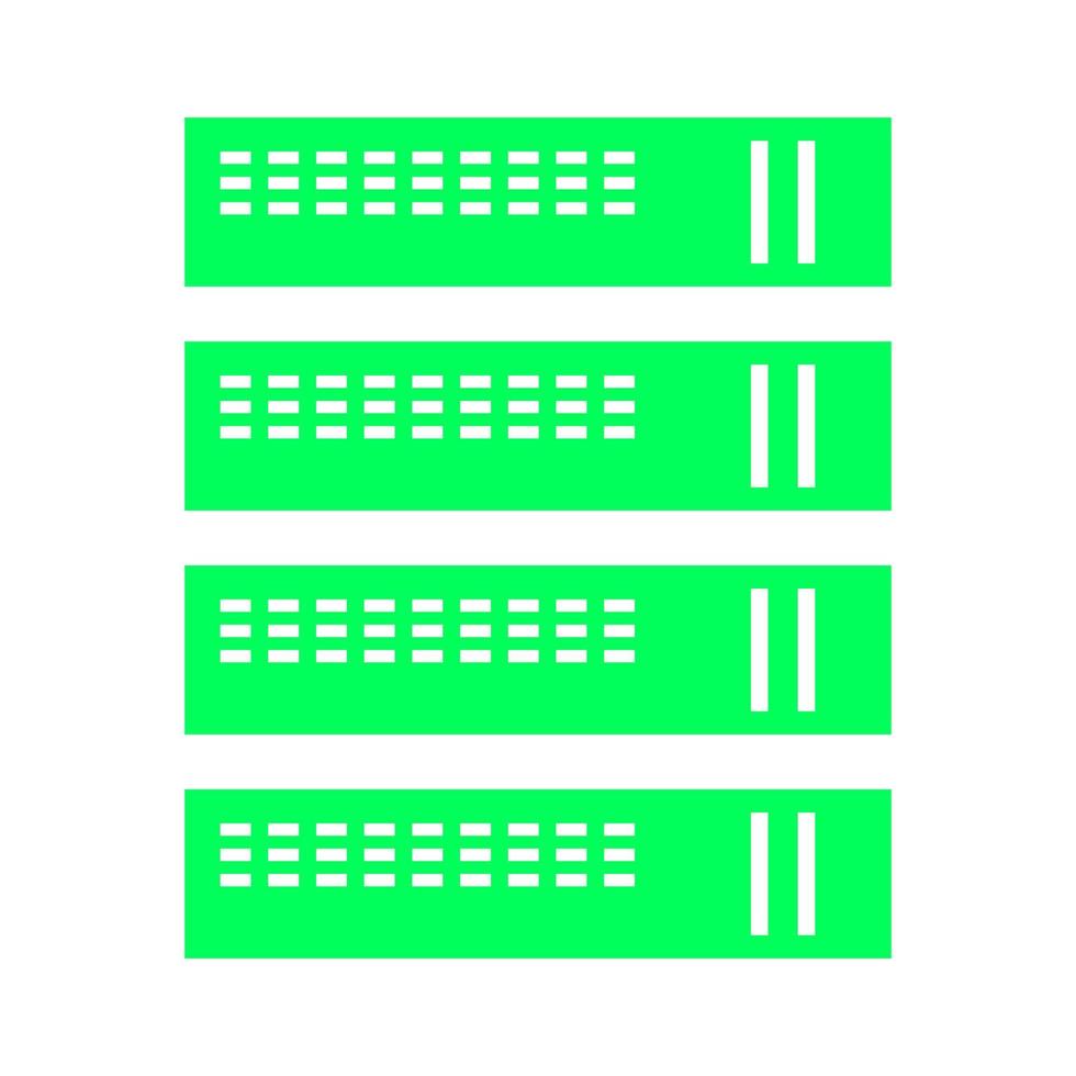 Server illustrated on a white background vector