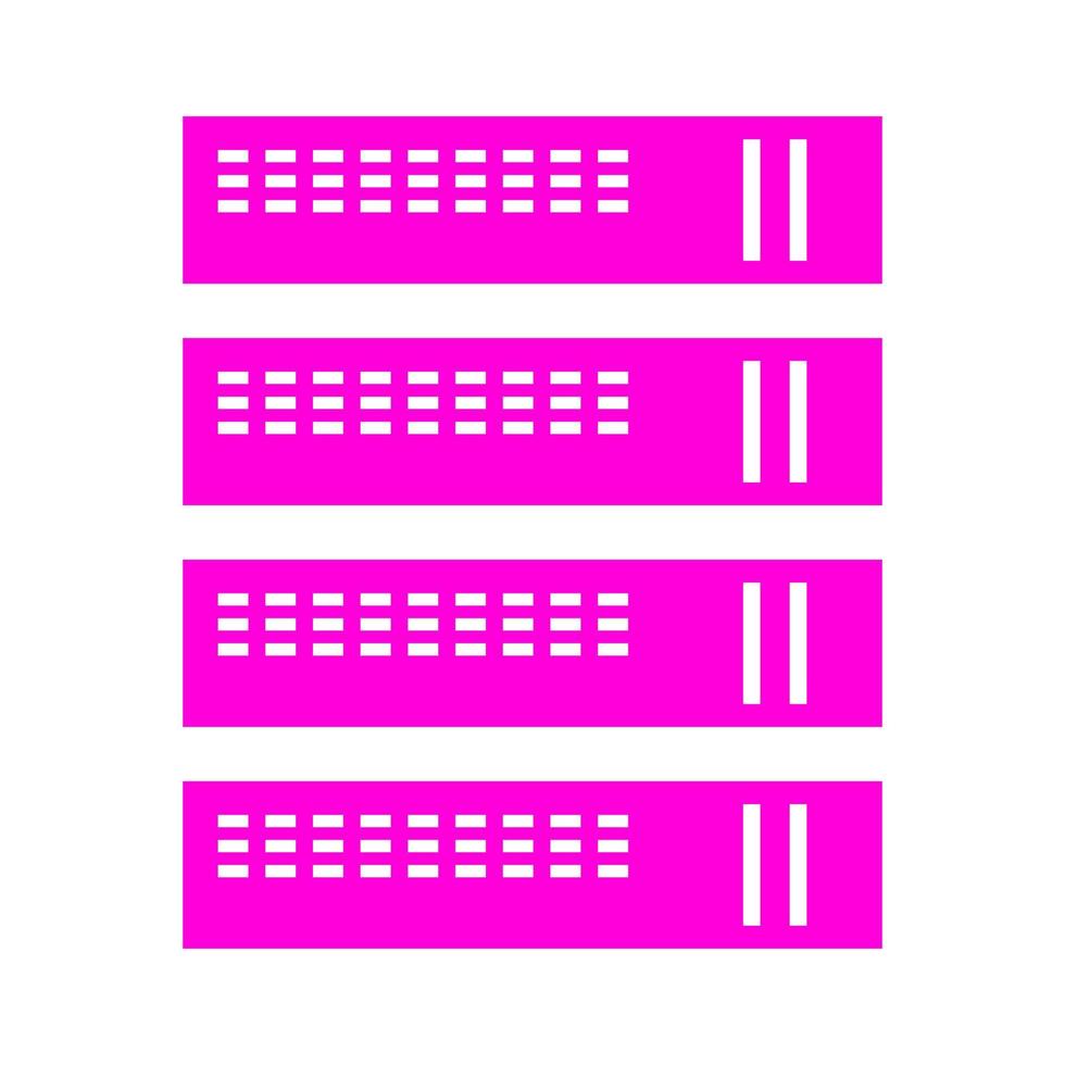 Server illustrated on a white background vector