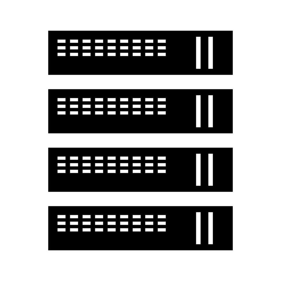 Server illustrated on a white background vector