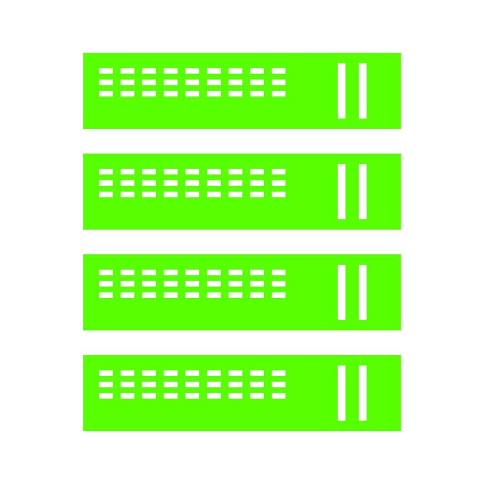 Server illustrated on a white background vector