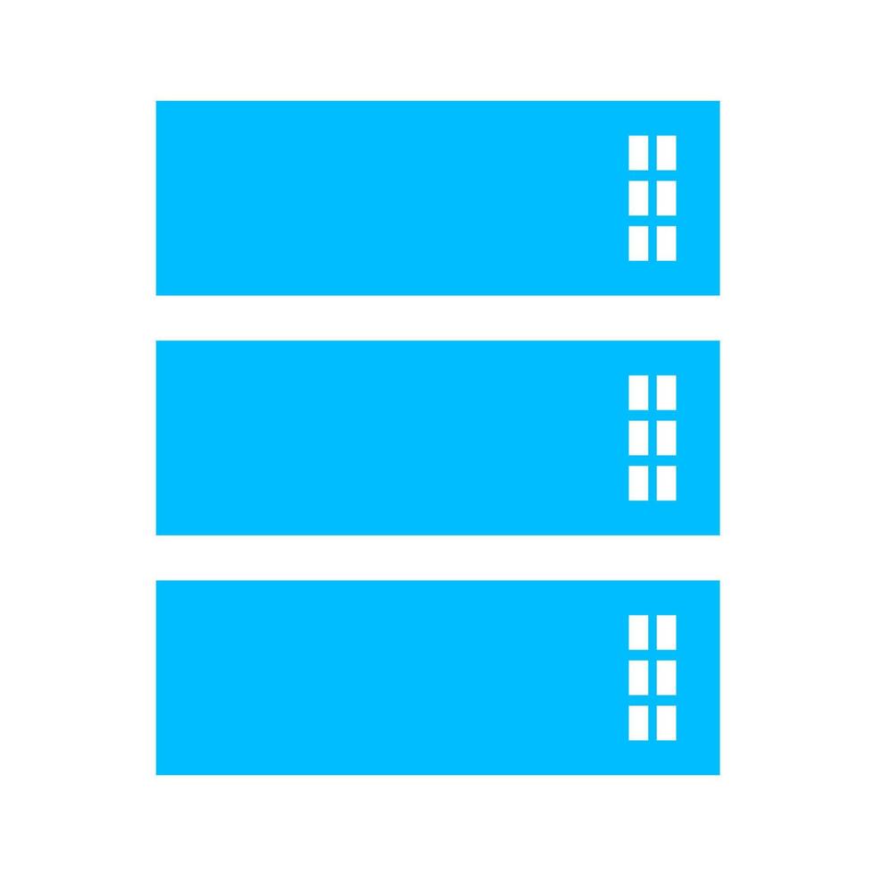 Server illustrated on a white background vector
