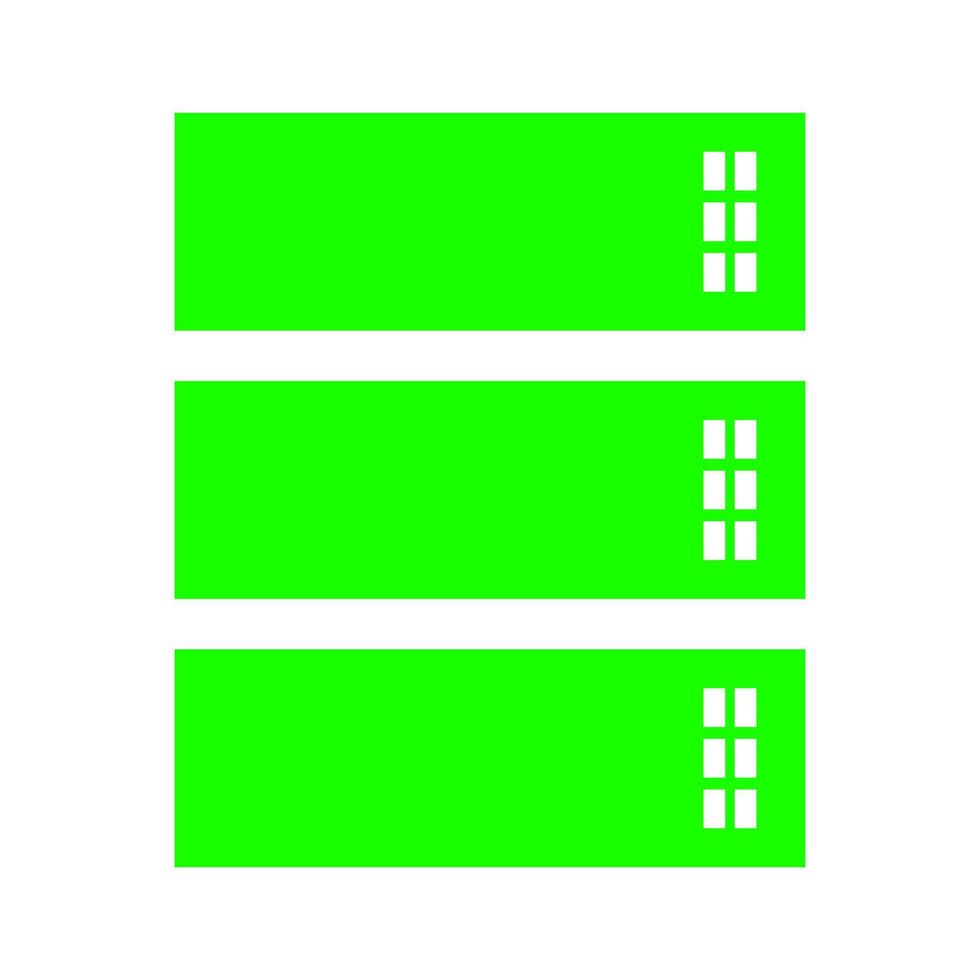 Server illustrated on a white background vector