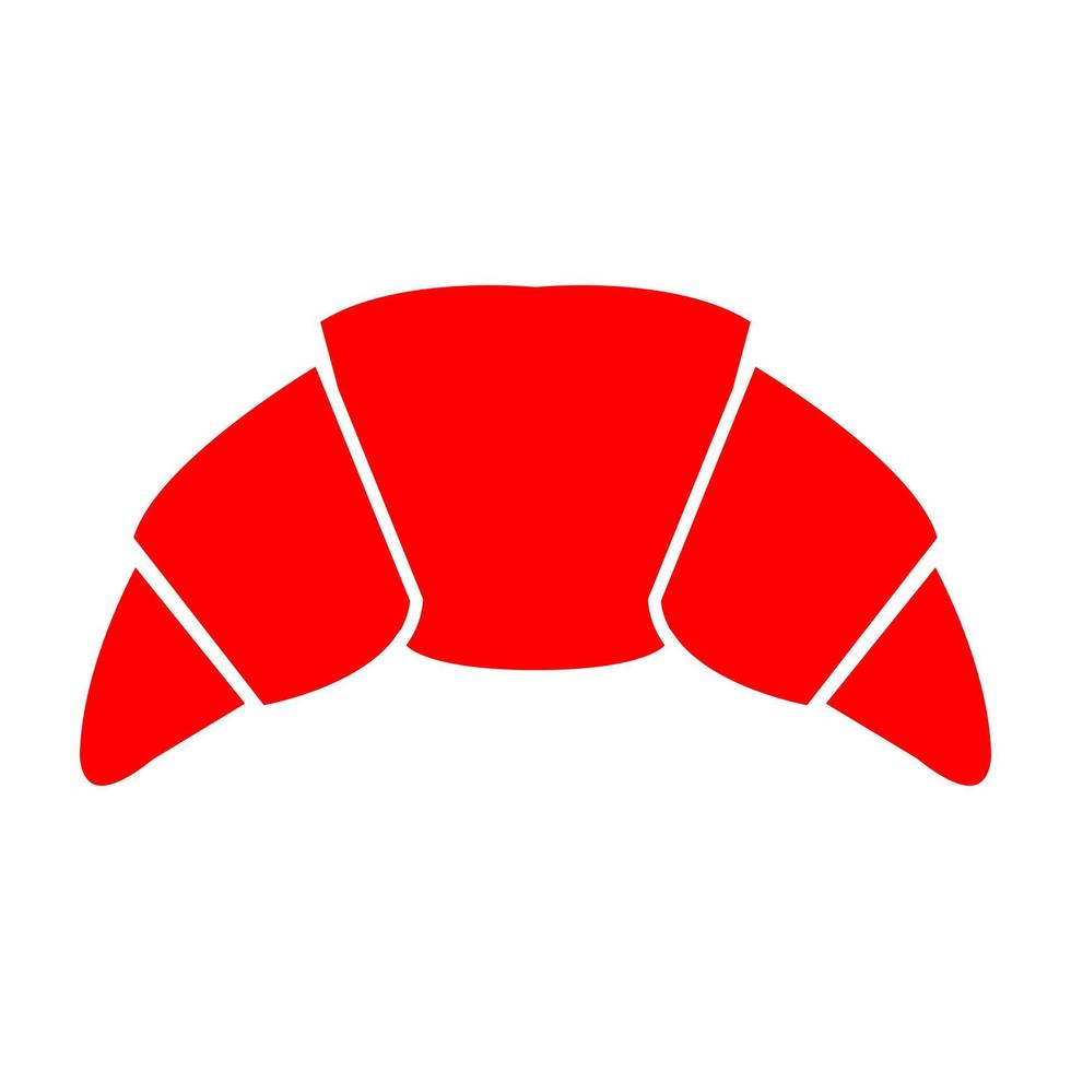 Croissant illustrated on a white background vector