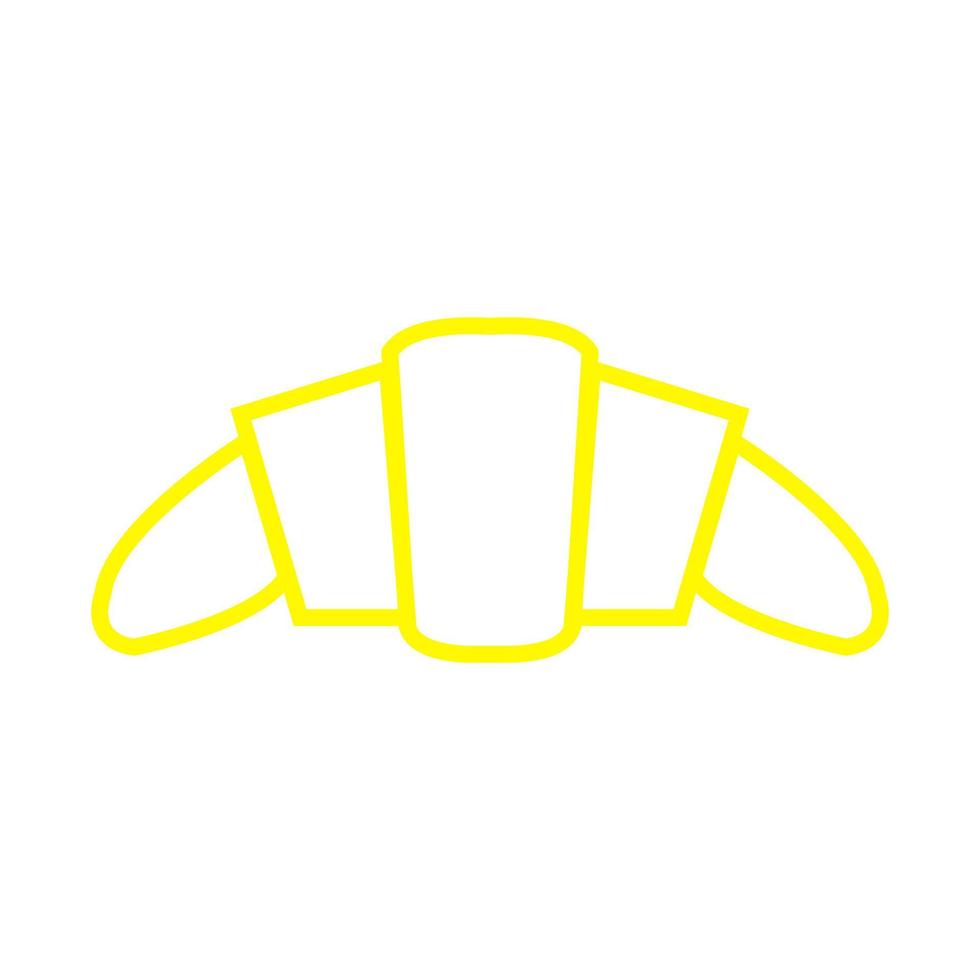 Croissant illustrated on a white background vector