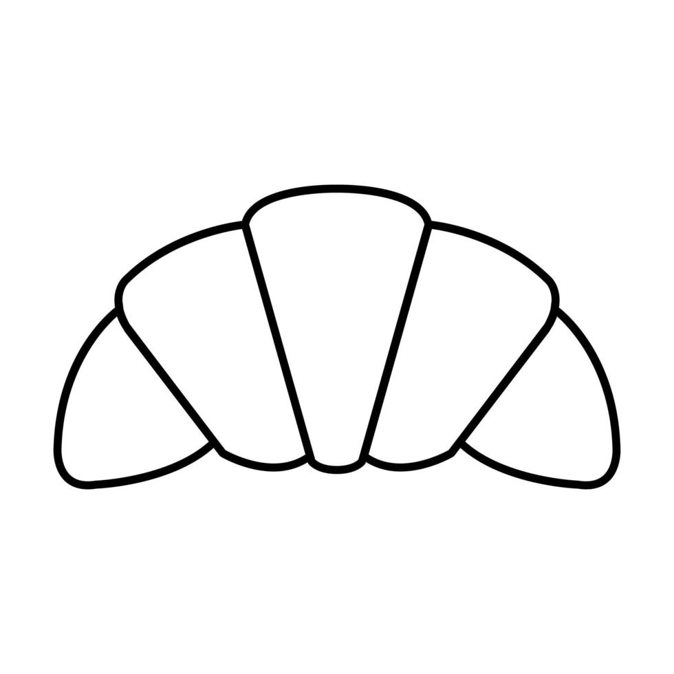 Croissant illustrated on a white background vector