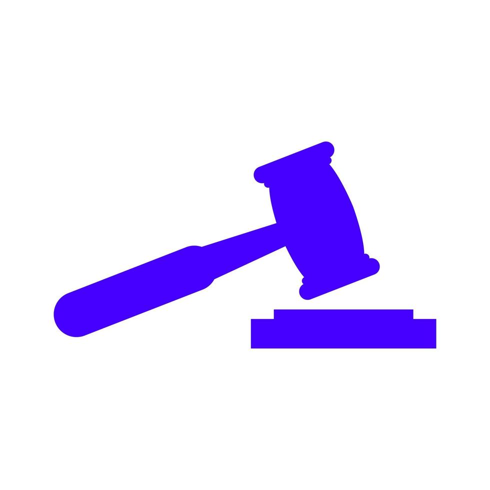 Judge gavel on white background vector