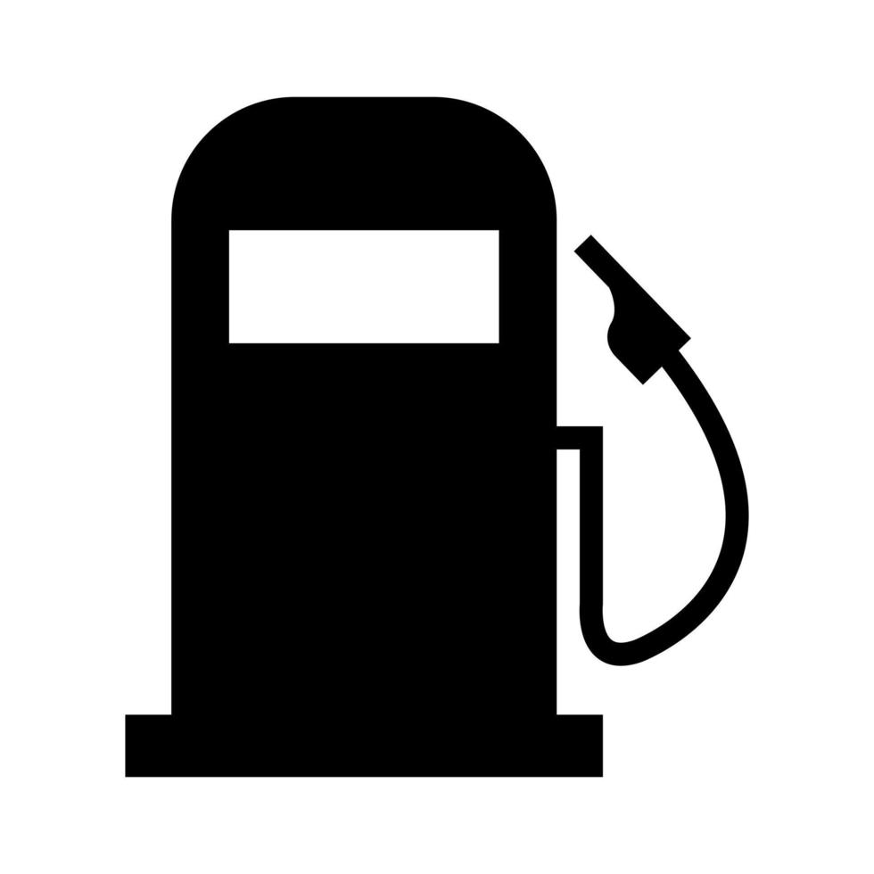 gasolinera sobre fondo blanco vector