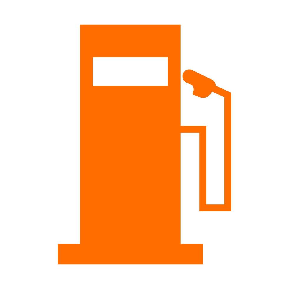 Gas station on white background vector