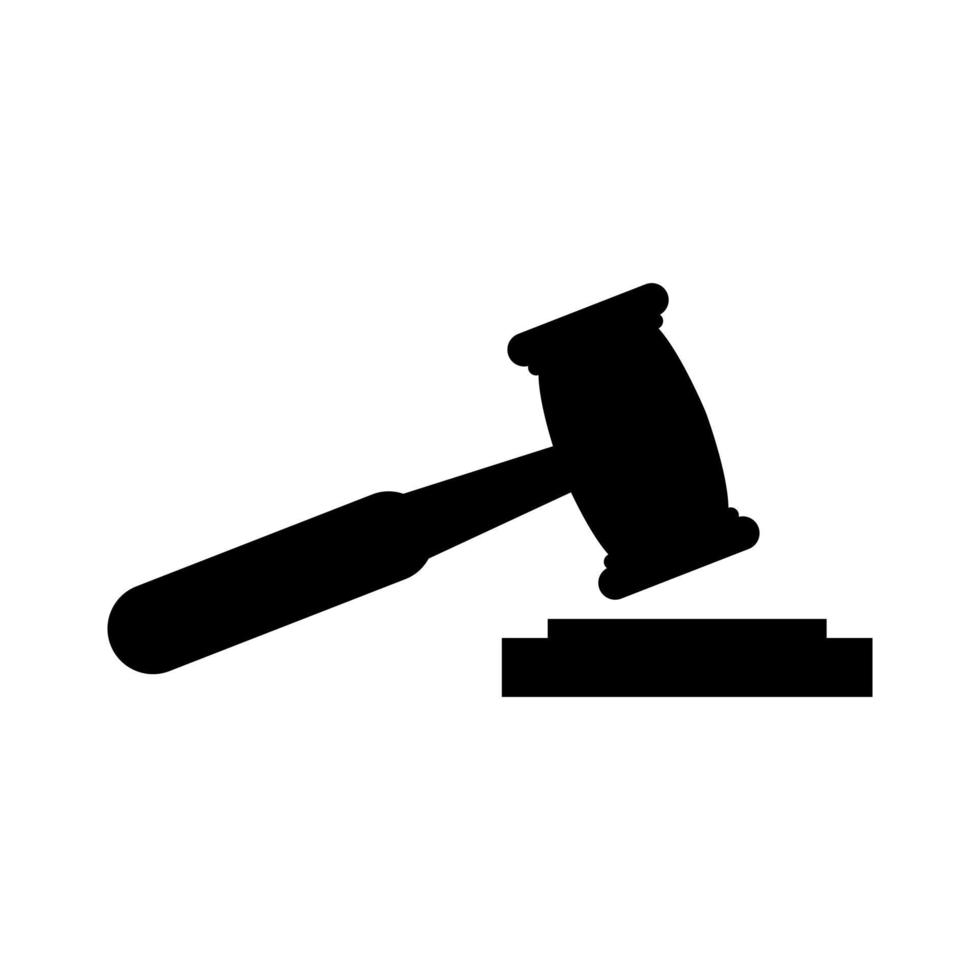 Judge gavel on white background vector