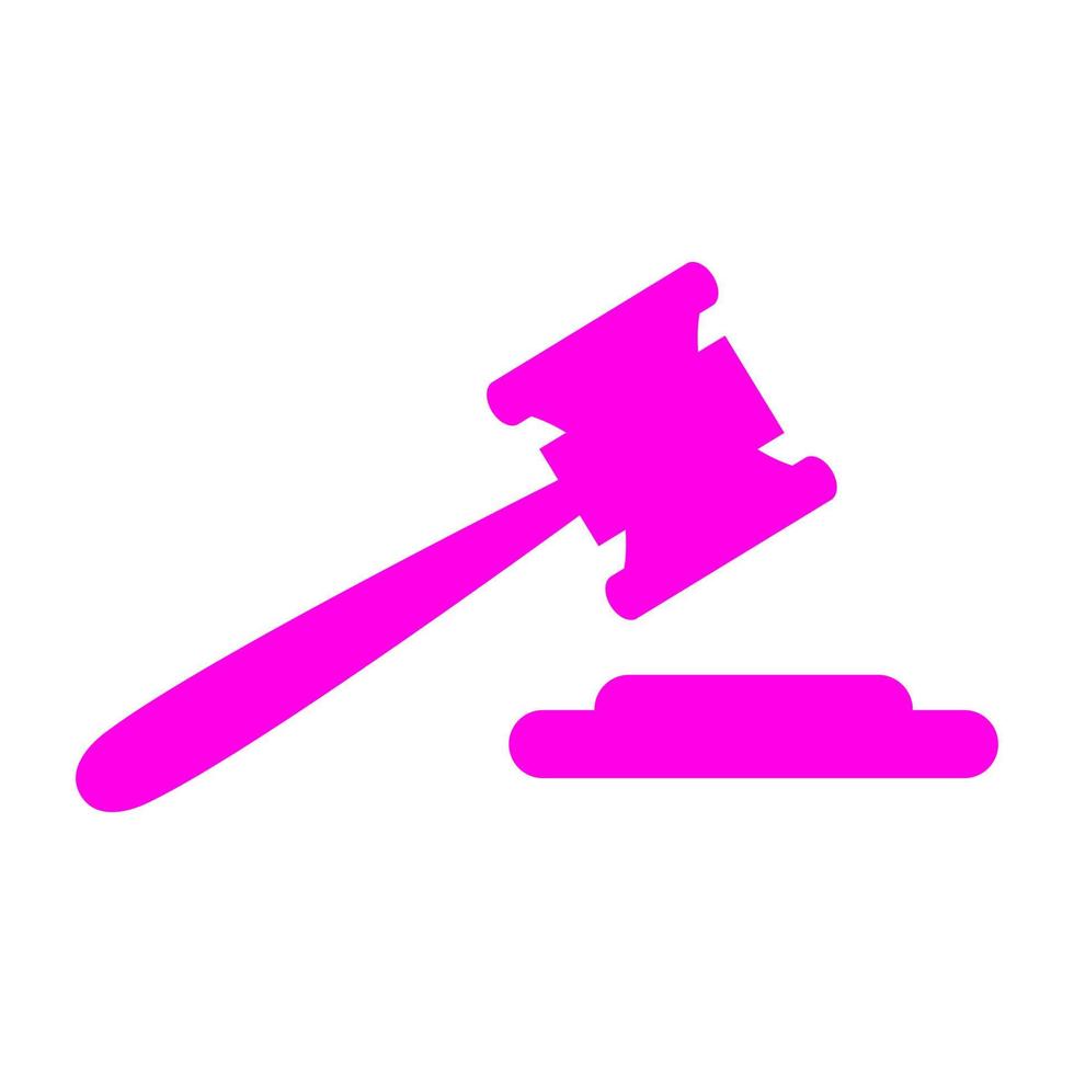 Judge gavel on white background vector