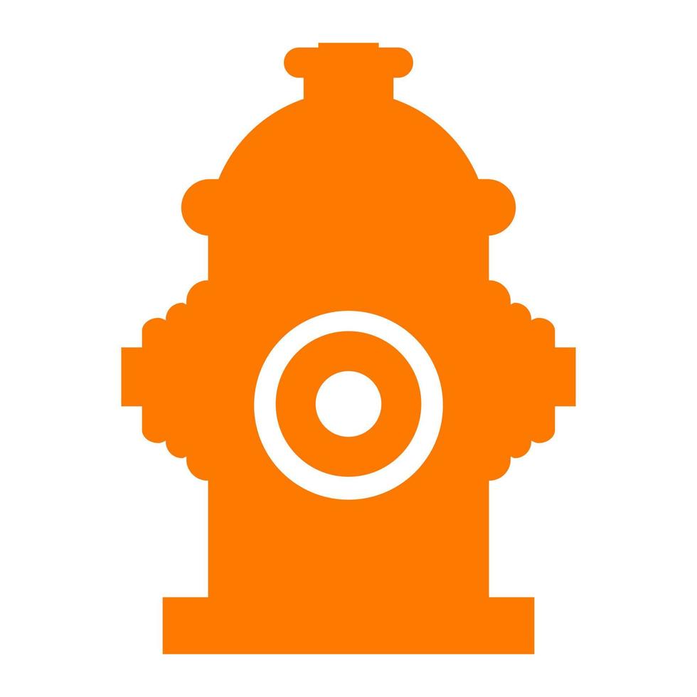 Hydrant on white background vector