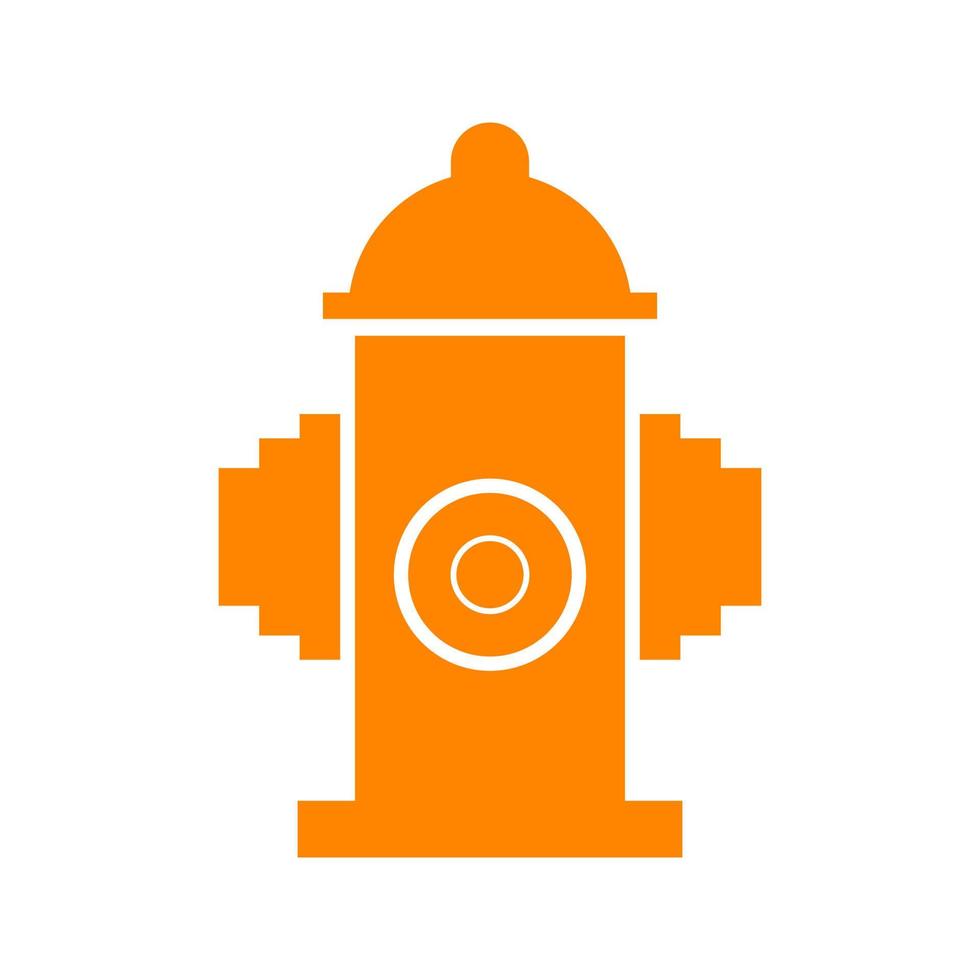 Hydrant on white background vector