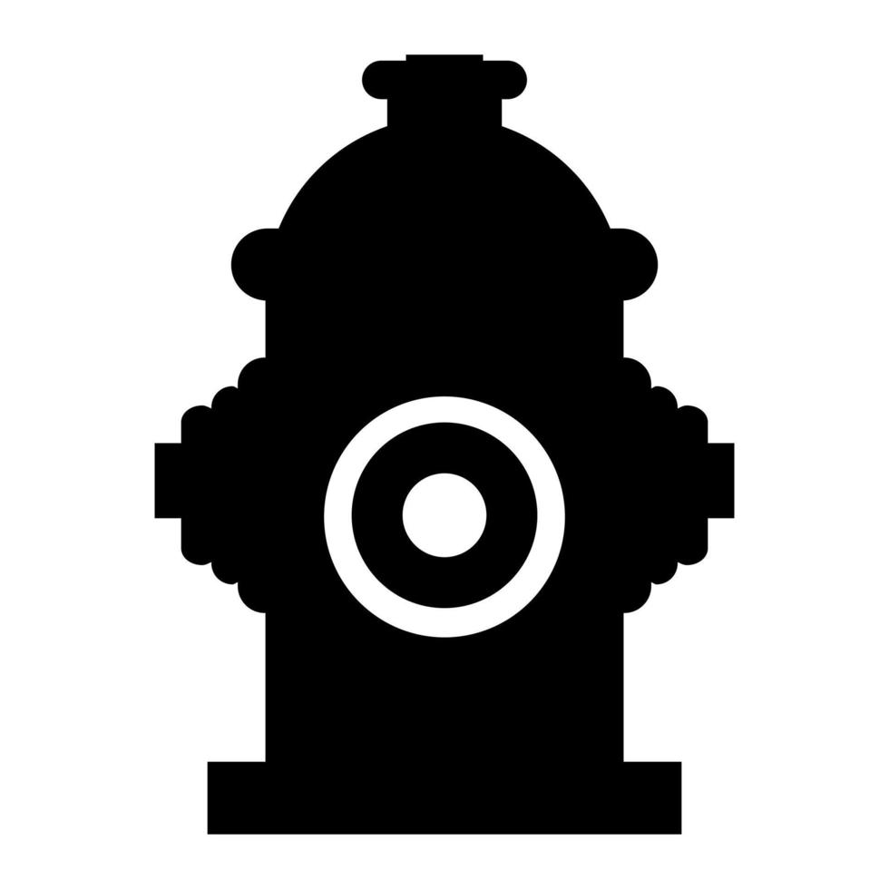 Hydrant on white background vector