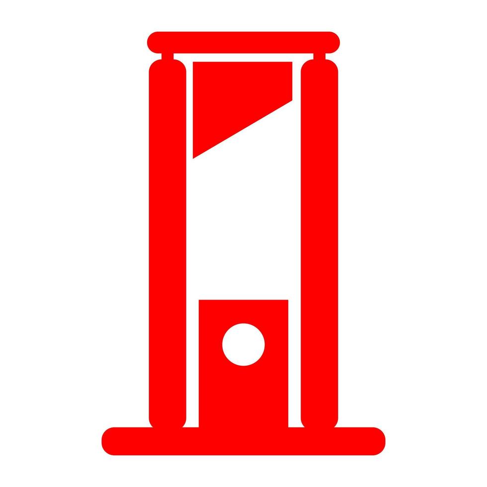 Guillotine on a white background vector