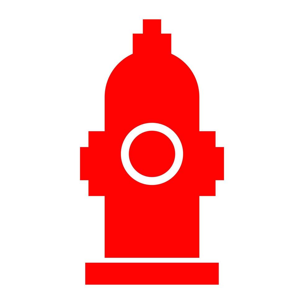Hydrant on white background vector