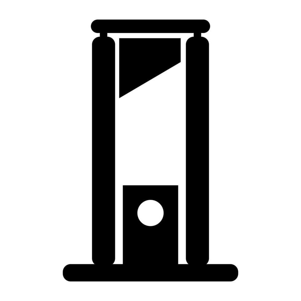 Guillotine on a white background vector