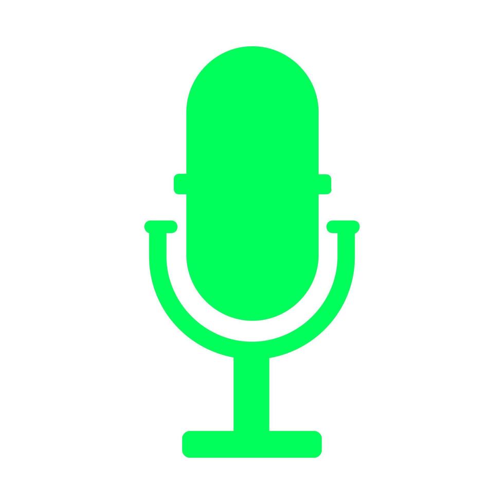 Microphone on white background vector