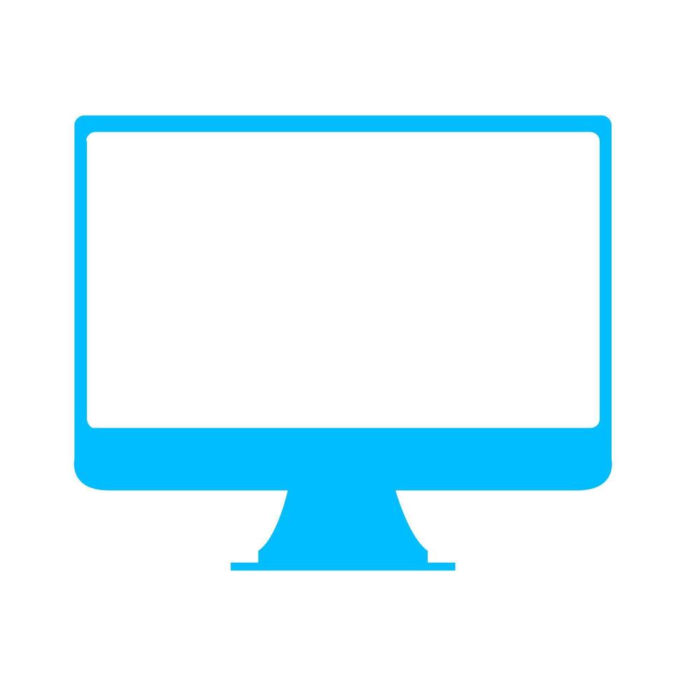 Computer monitor on white background vector