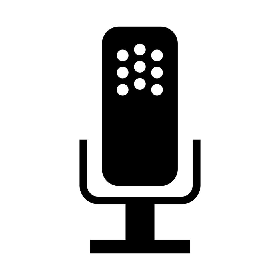 Microphone on white background vector