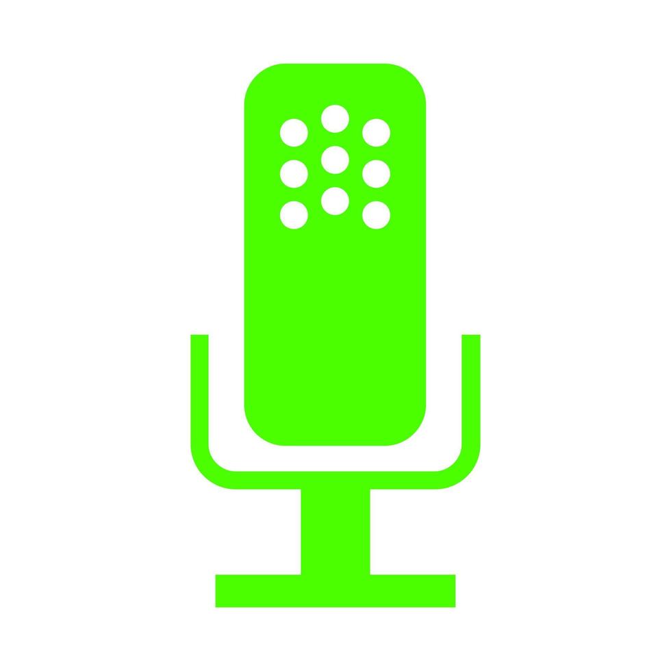 Microphone on white background vector