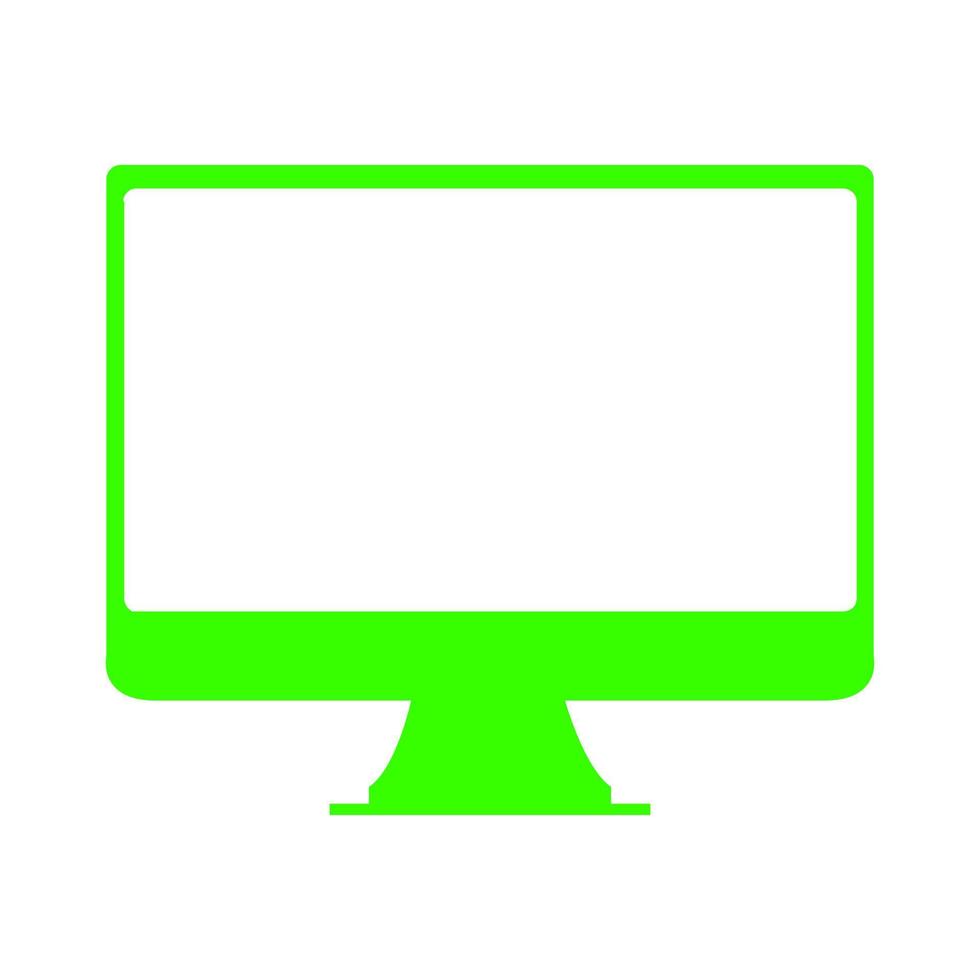 Computer monitor on white background vector