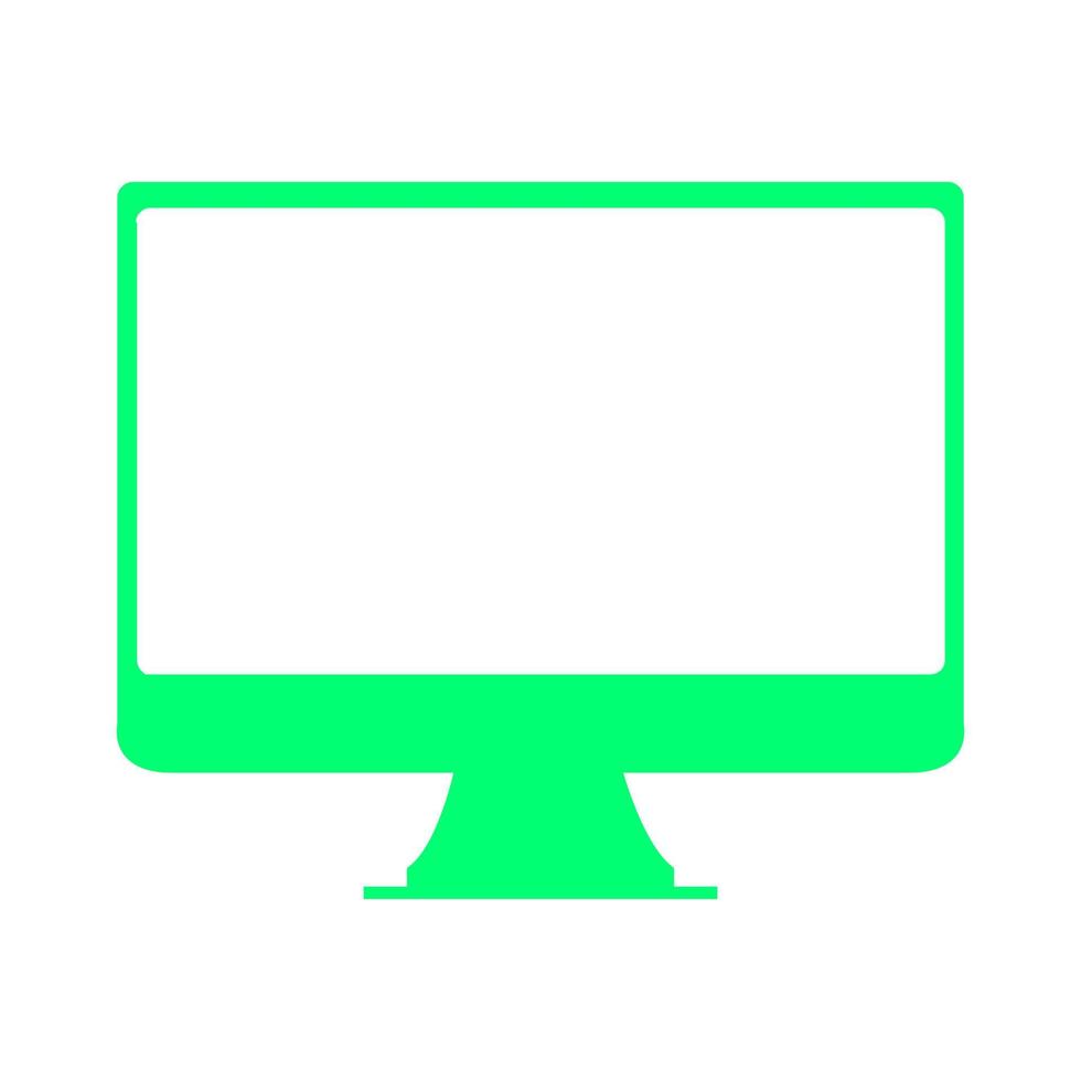Computer monitor on white background vector
