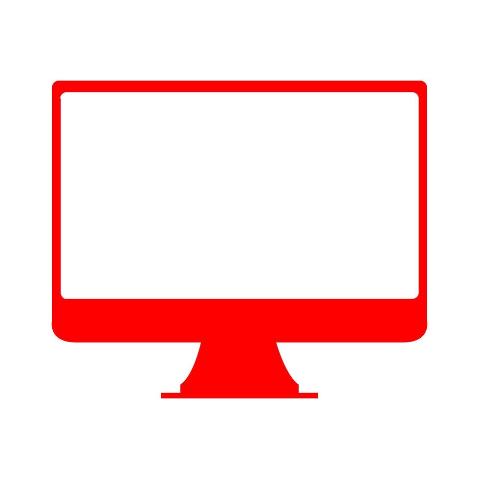 monitor de computadora sobre fondo blanco vector