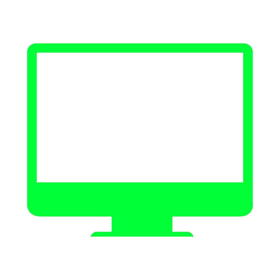 Computer monitor on white background vector