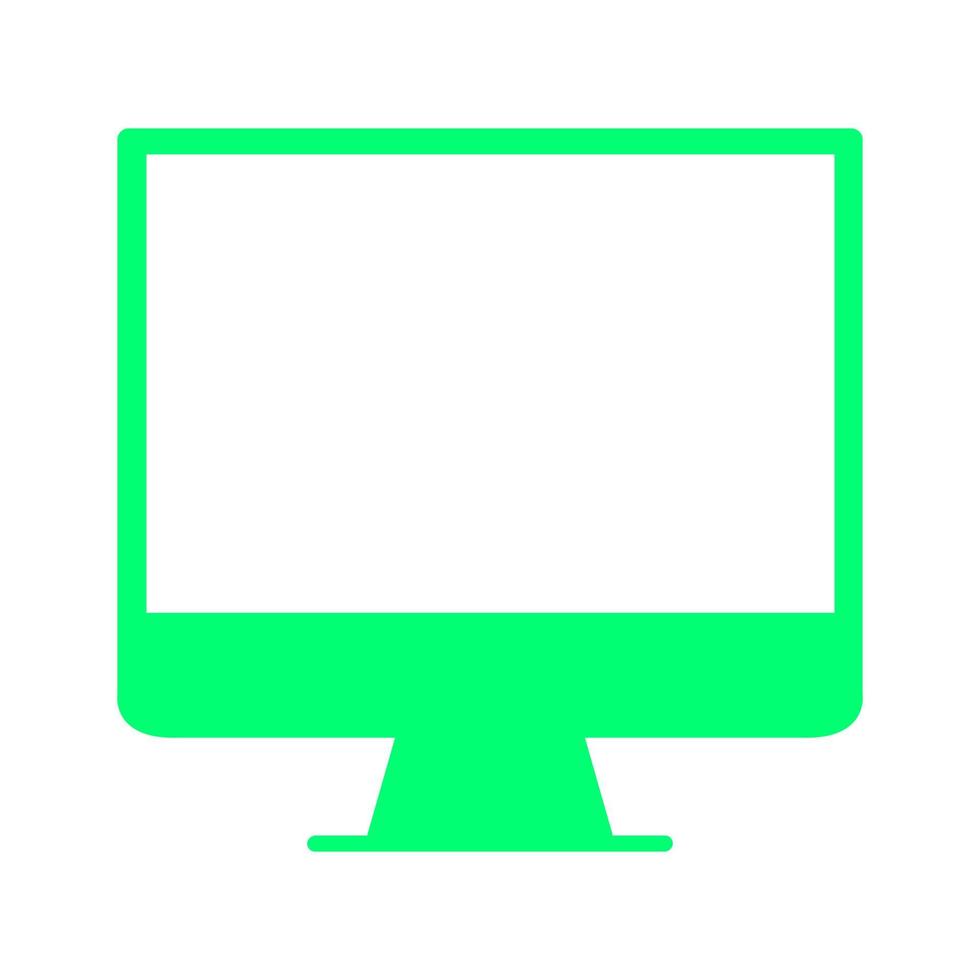 Computer monitor on white background vector