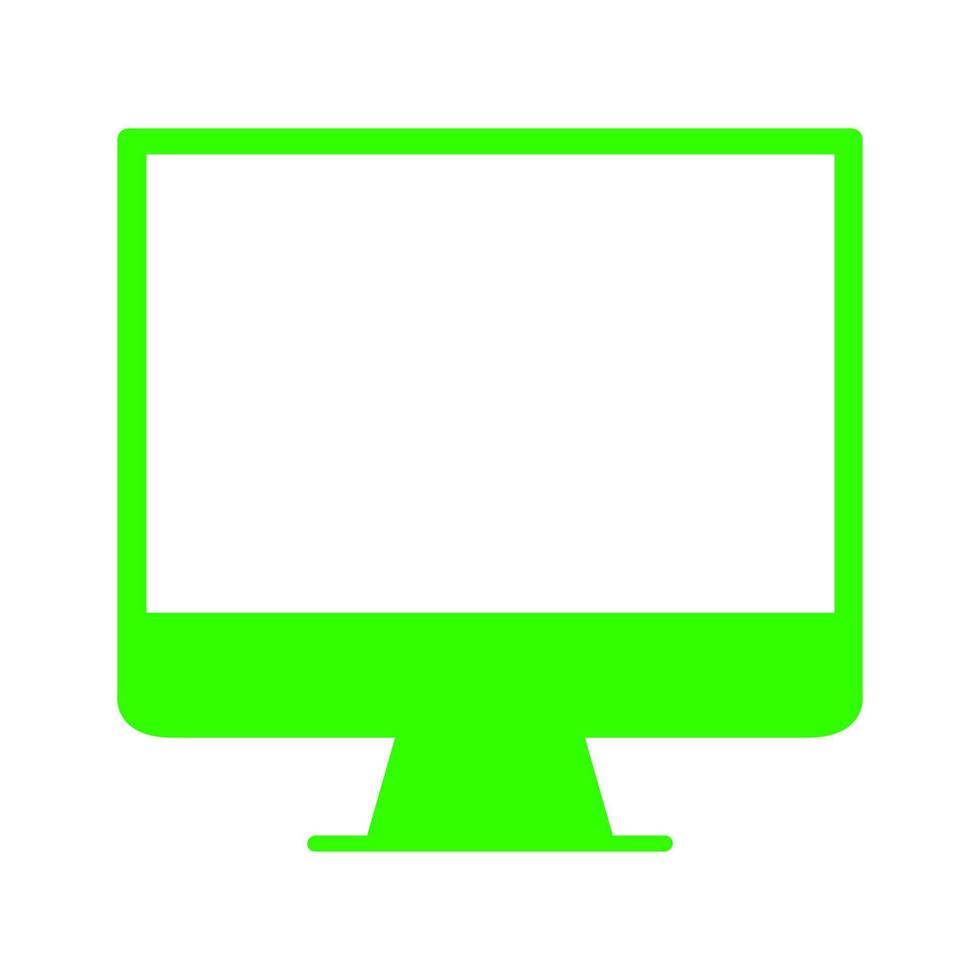 Computer monitor on white background vector