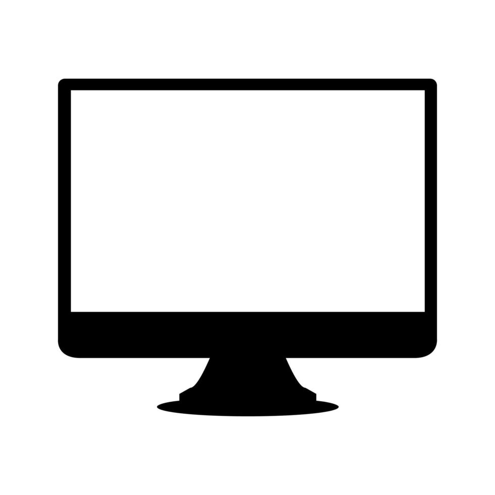 Computer monitor on white background vector