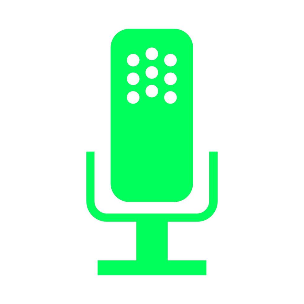 Microphone on white background vector