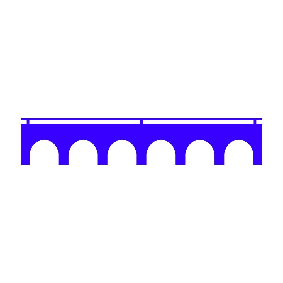 Bridge on white background vector