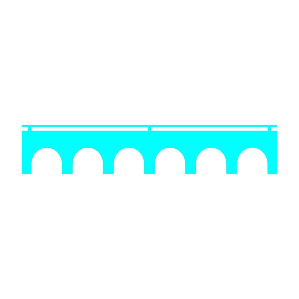 Bridge on white background vector