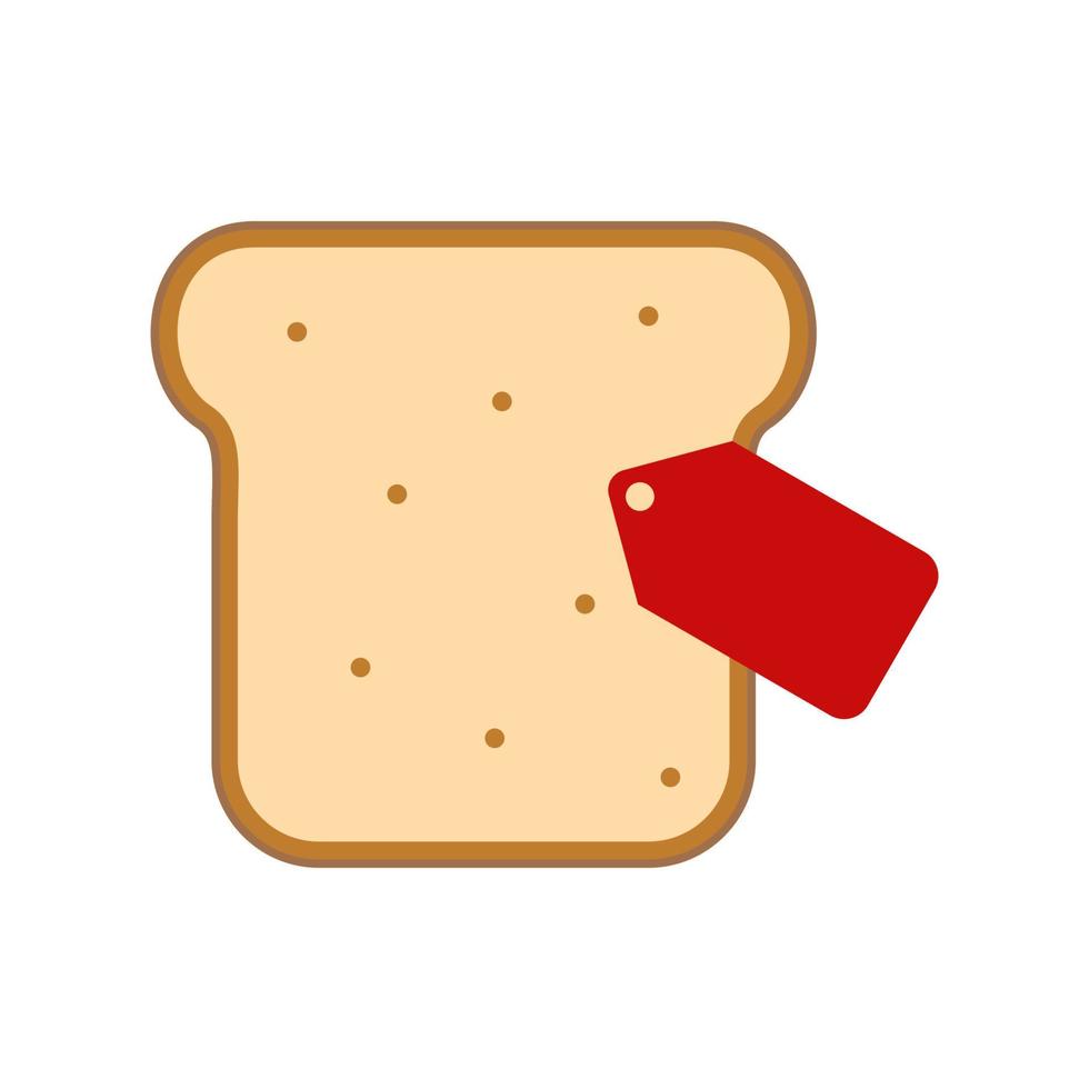 Illustration Vector Graphic of Bread Price Tag Logo. Perfect to use for Technology Company